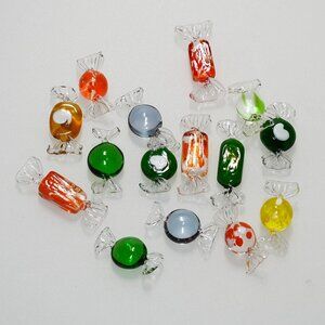 Vintage Glass Candy Decor – Set of 15